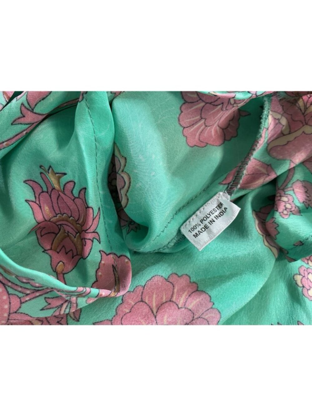 Green Floral Pool Maxi Cover-Up Slit Dress Muumuu Womens XL - Picture 8 of 8